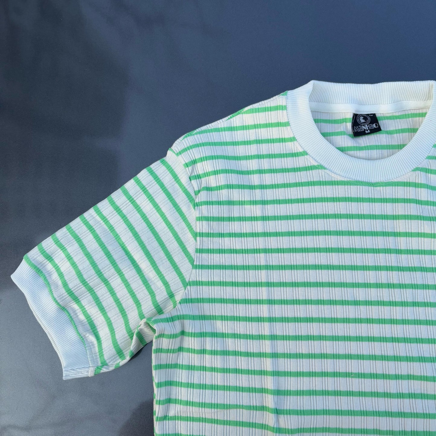 Half sleeve stripped unisex Tshirt