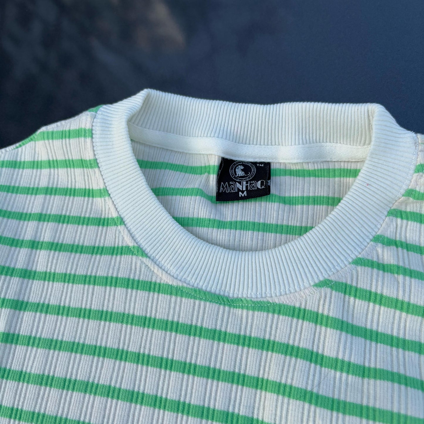 Half sleeve stripped unisex Tshirt