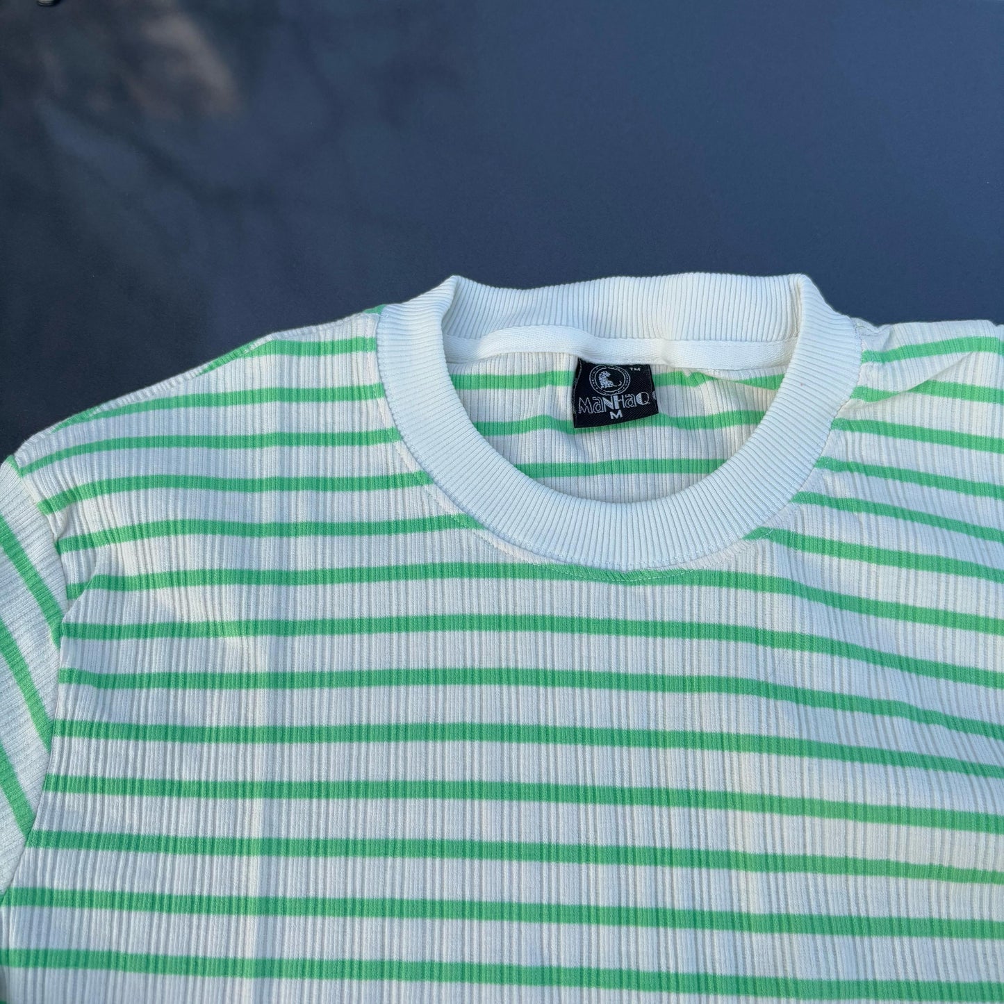 Half sleeve stripped unisex Tshirt