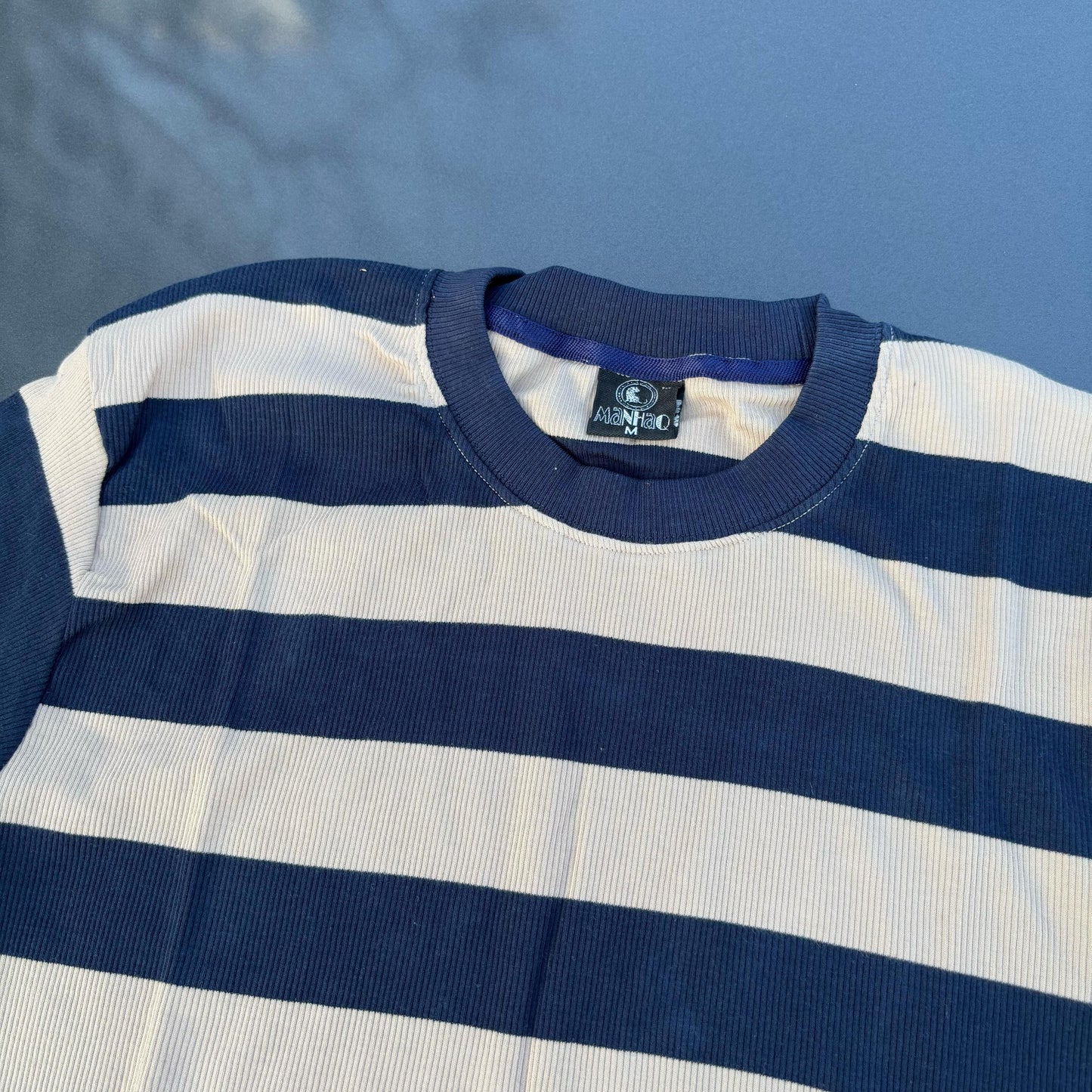 Half sleeve stripped unisex Tshirt