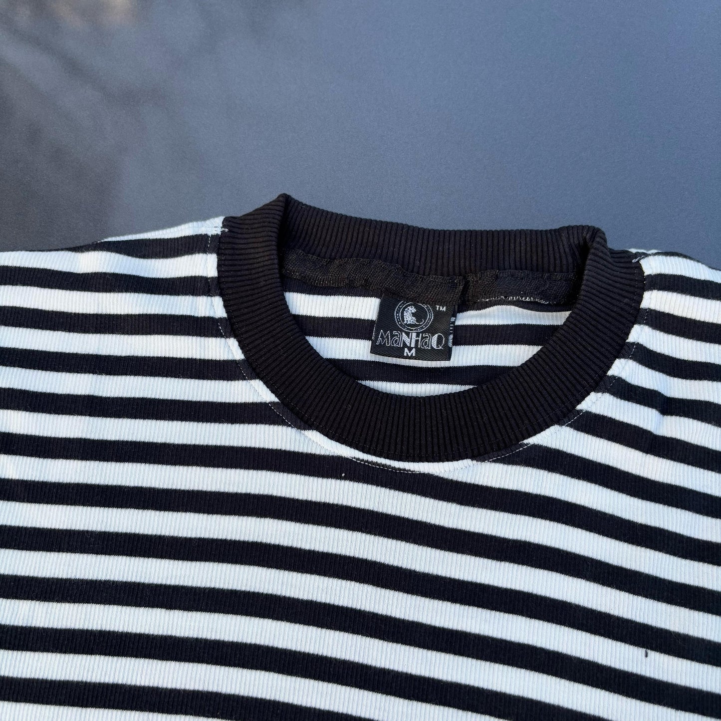 Half sleeve stripped unisex Tshirt