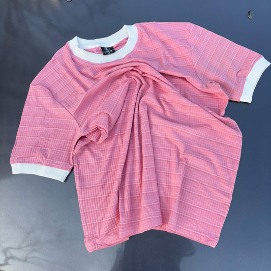 Half sleeve stripped unisex Tshirt