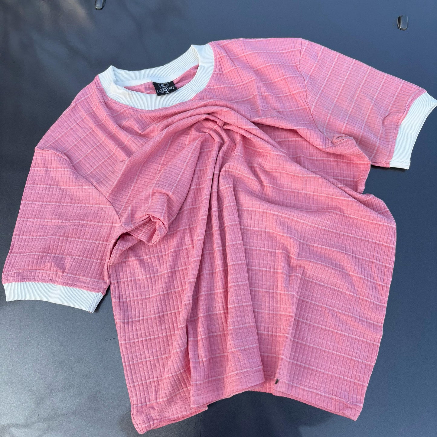 Half sleeve stripped unisex Tshirt