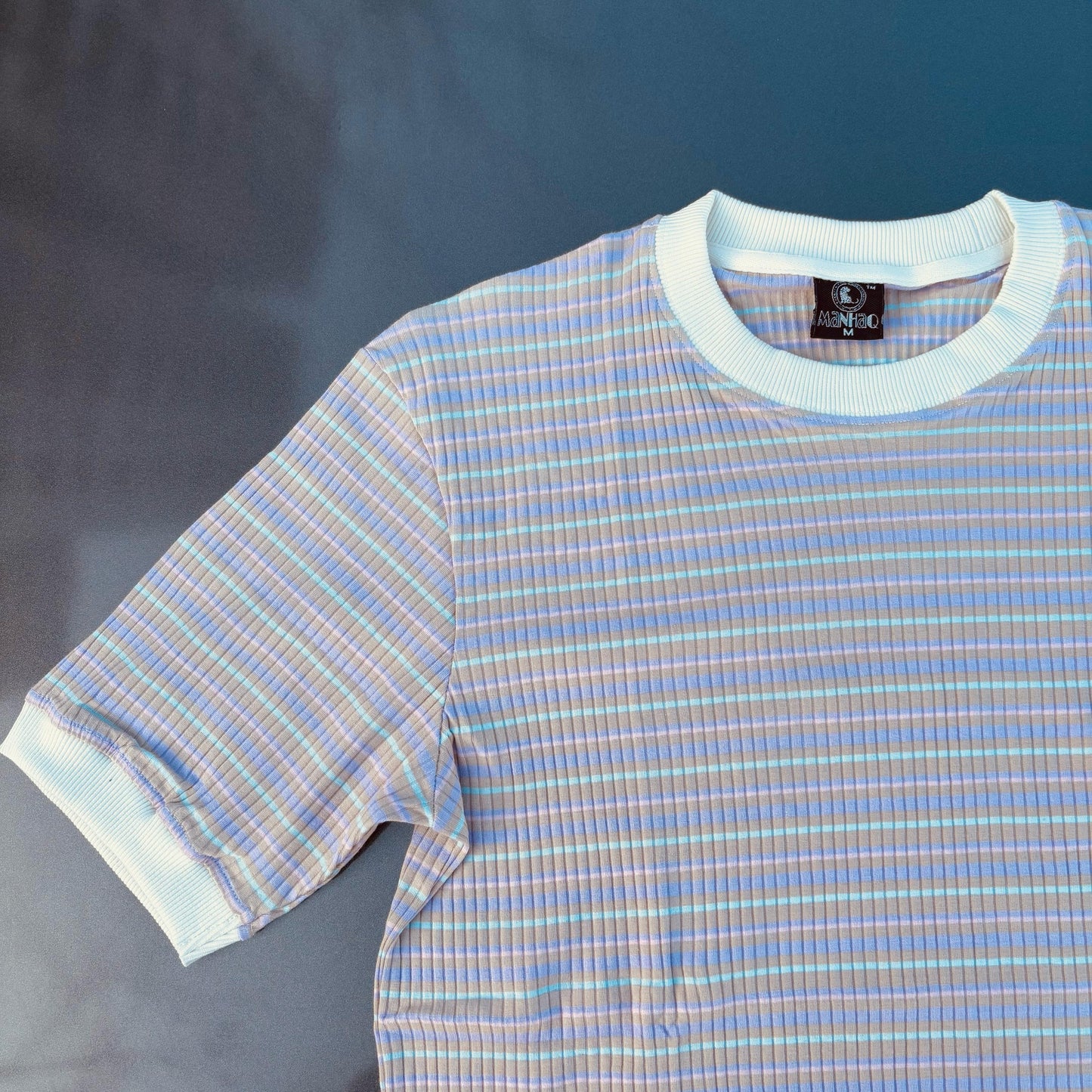 Half sleeve stripped unisex Tshirt