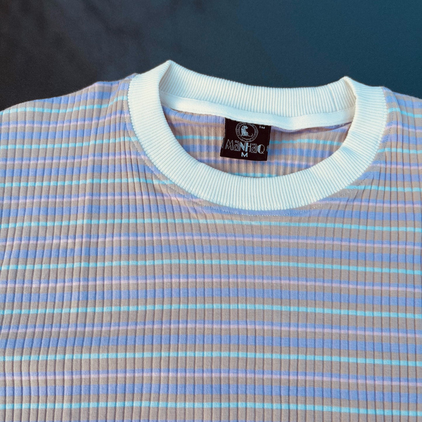 Half sleeve stripped unisex Tshirt