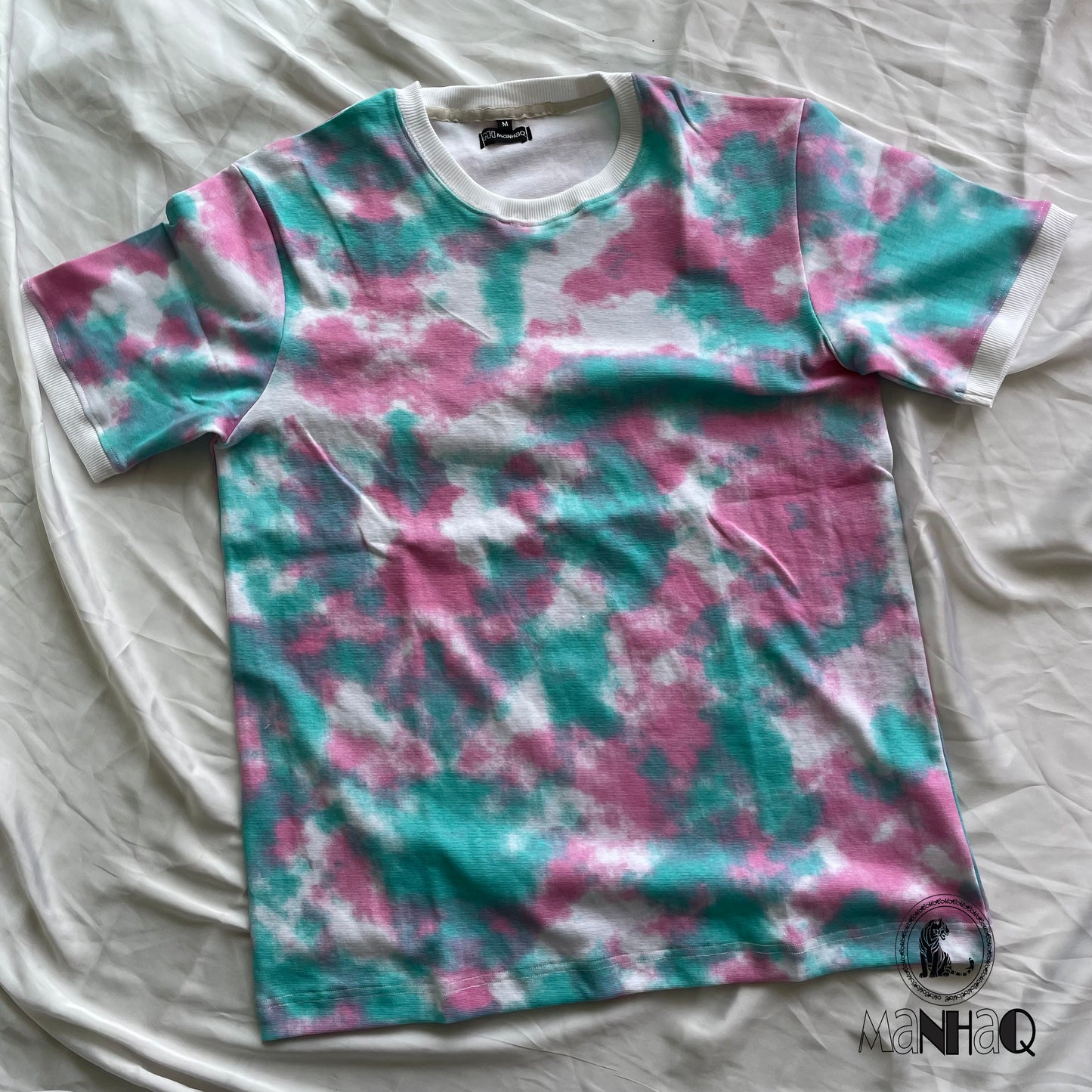 Half Sleeve crew neck Tie dye print Unisex Tshirt