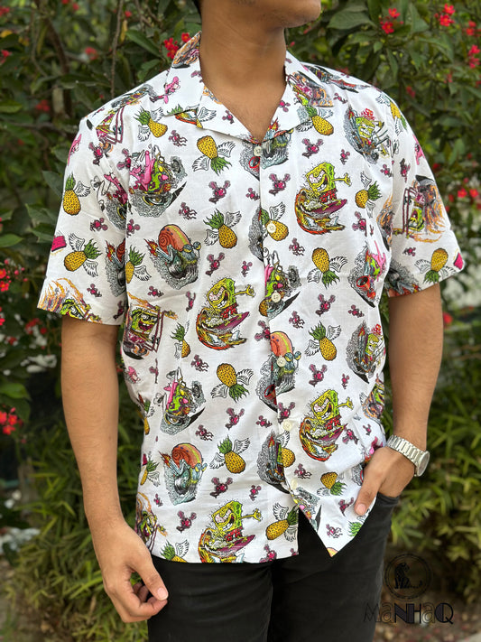 Hawaiian half sleeve cuban shirt
