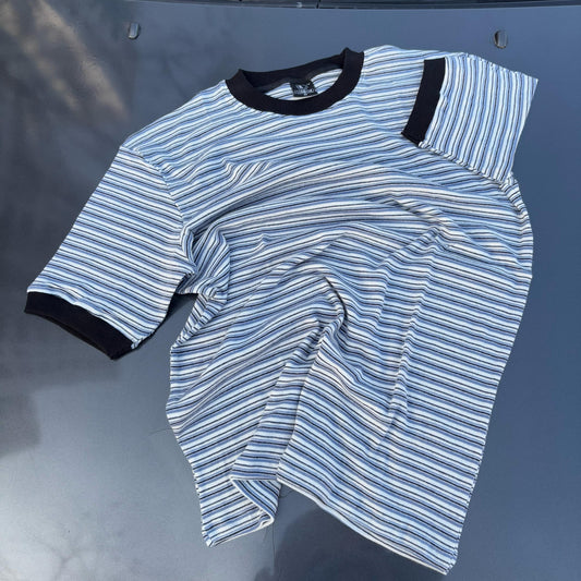 Half sleeve stripped unisex Tshirt
