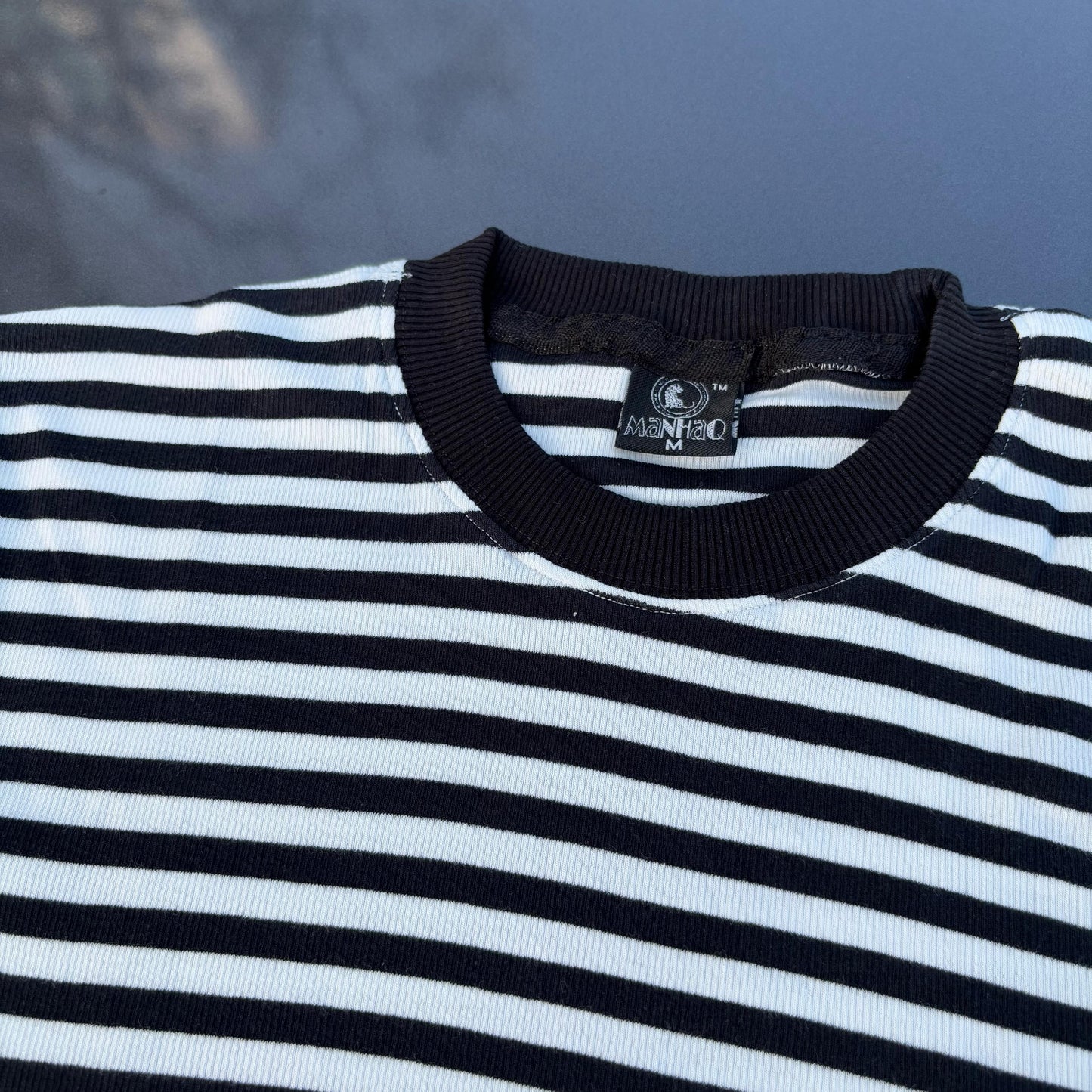 Half sleeve stripped unisex Tshirt