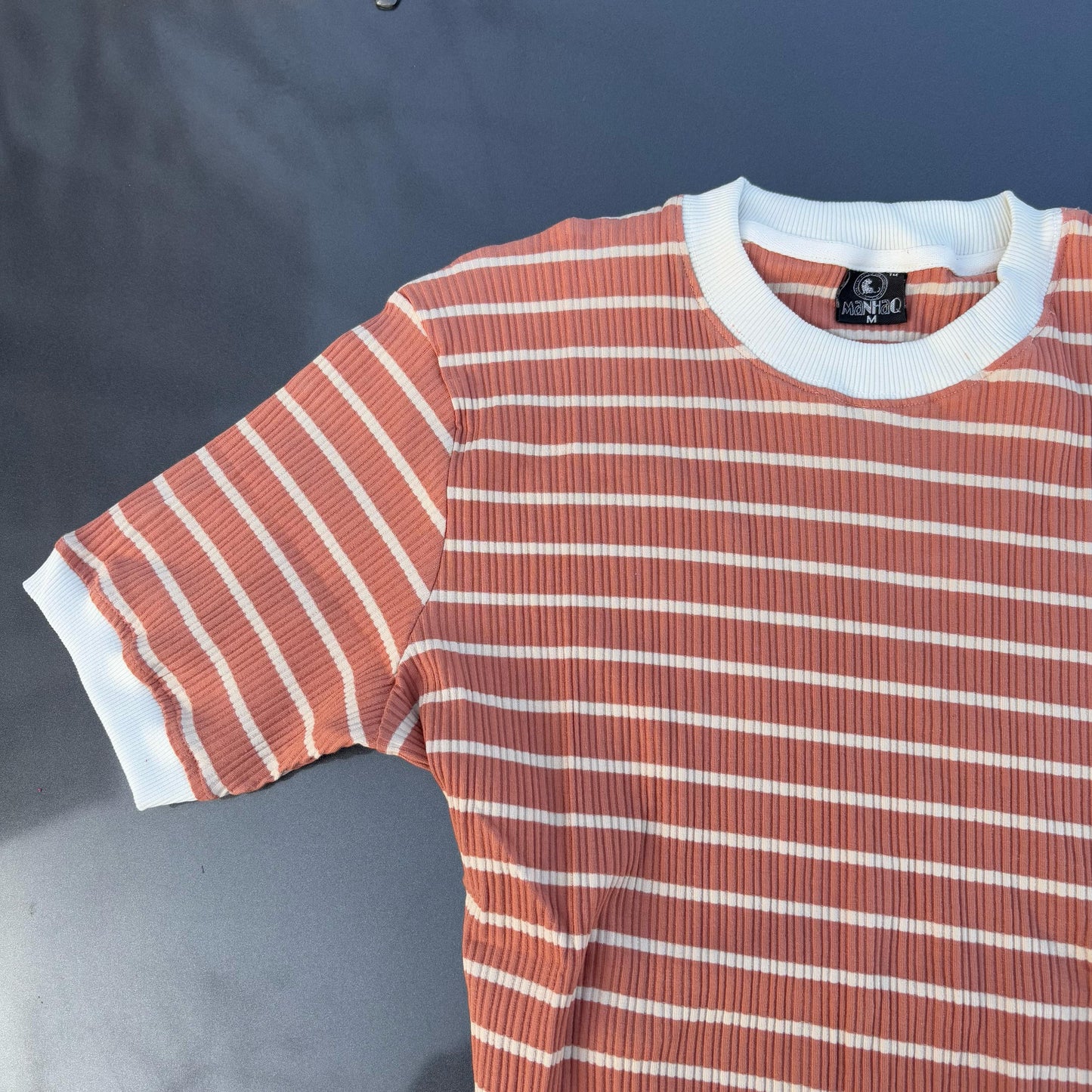 Half sleeve stripped unisex Tshirt