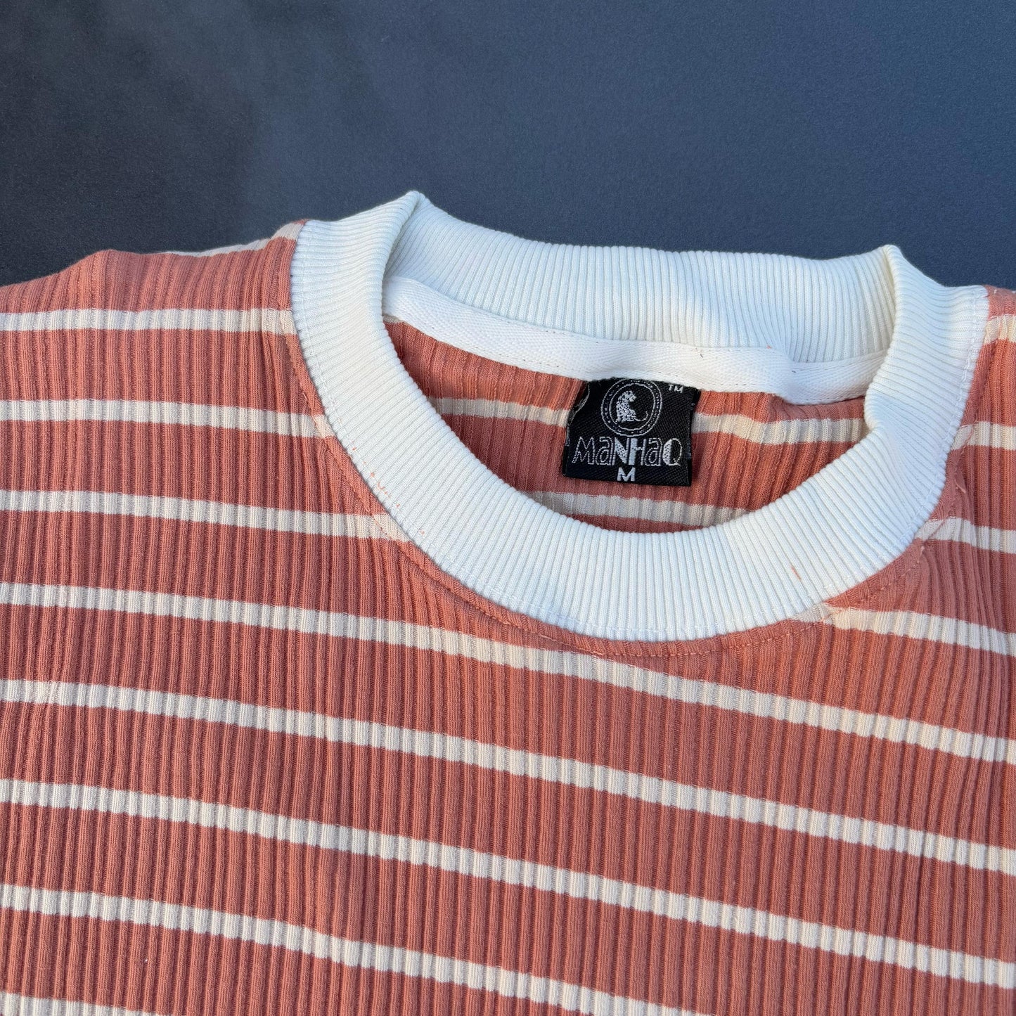 Half sleeve stripped unisex Tshirt