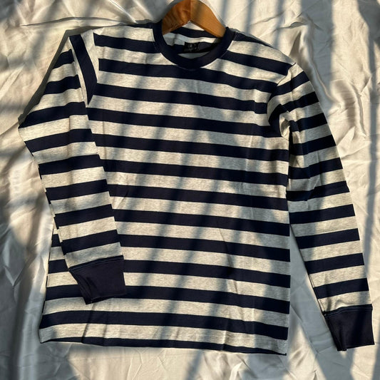 Manhaq full sleeve stripped unisex T-shirt